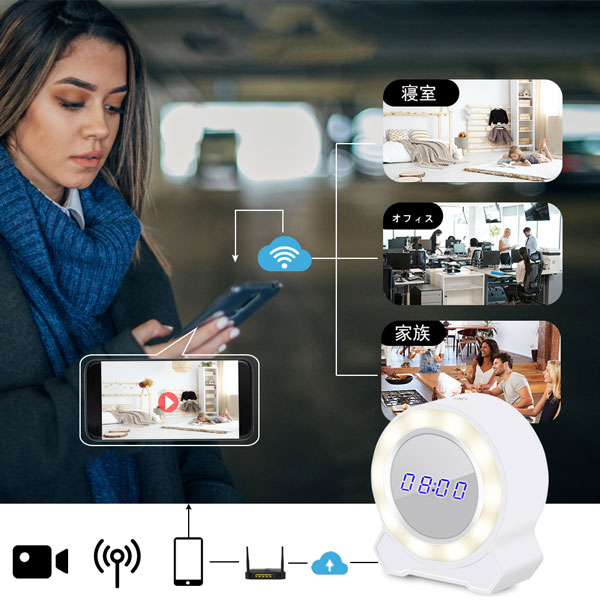 置時計型防犯カメラ